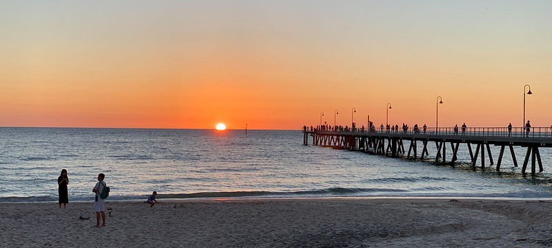 Sunset at Glenelg Beach