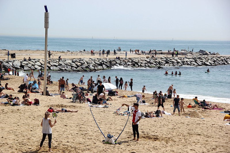 Bogatell Beach, Polbe You, Barcelona. Easter