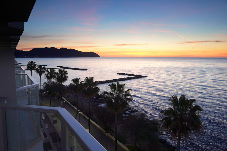 Sunrise from Hotel Protur Alicia, Cala Bona, Mallorca