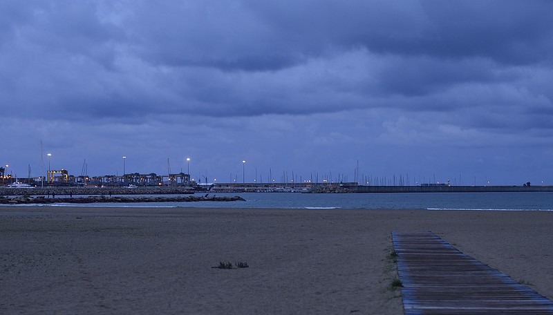 Playa de Pinedo. Hora azul