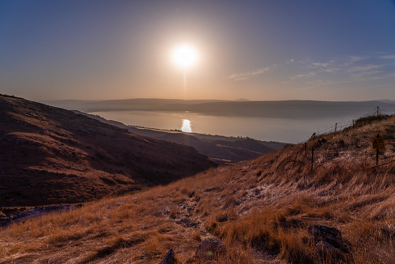 Overview of the Sea of Galilee from the Horvat Susita archaeological site